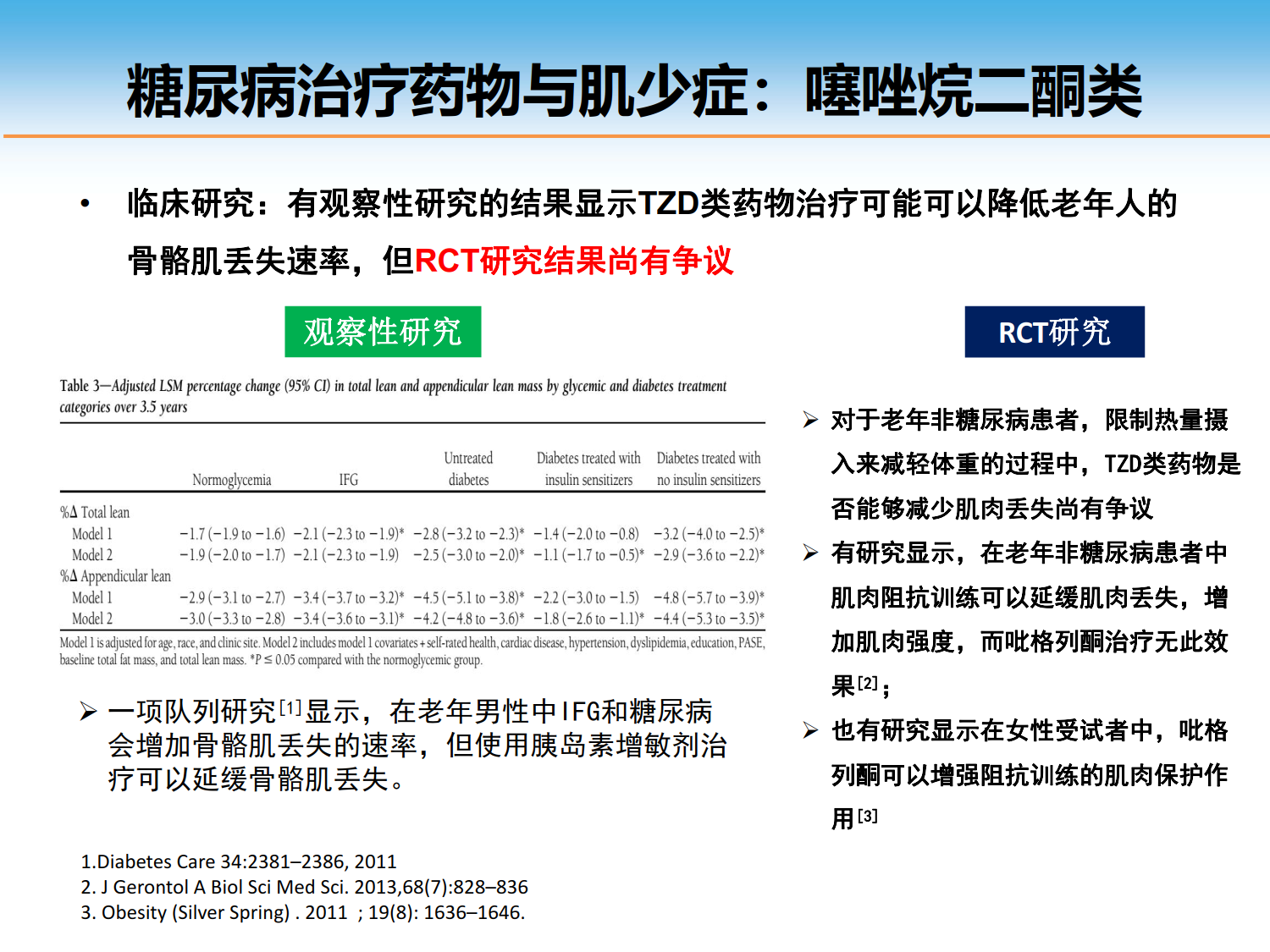 关注糖尿病患者的骨骼肌问题