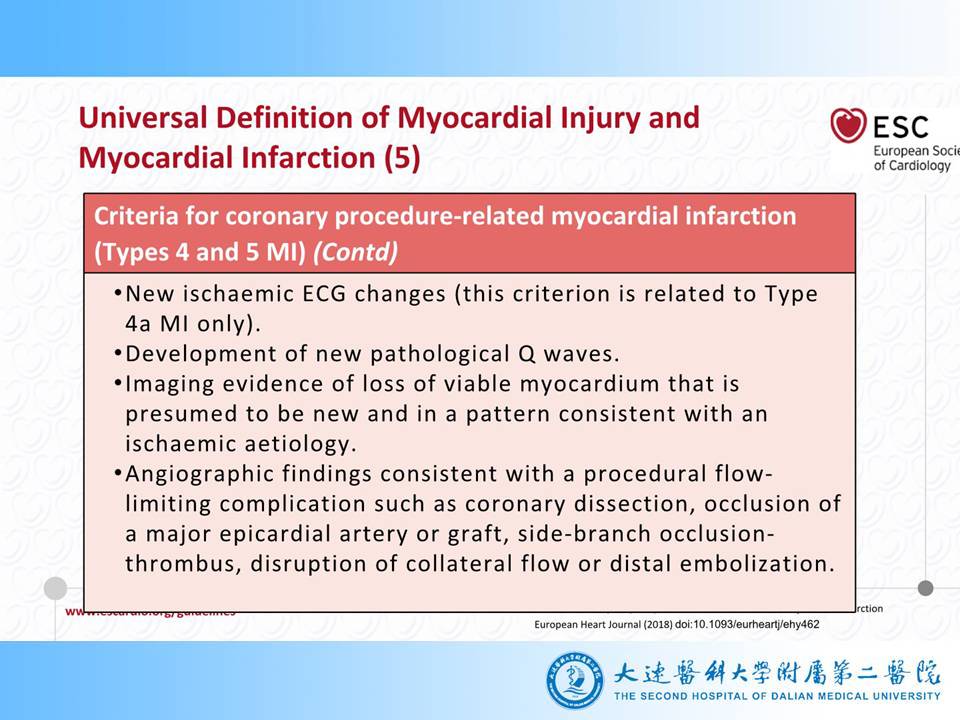 第四次全球心肌梗死定义2018解读