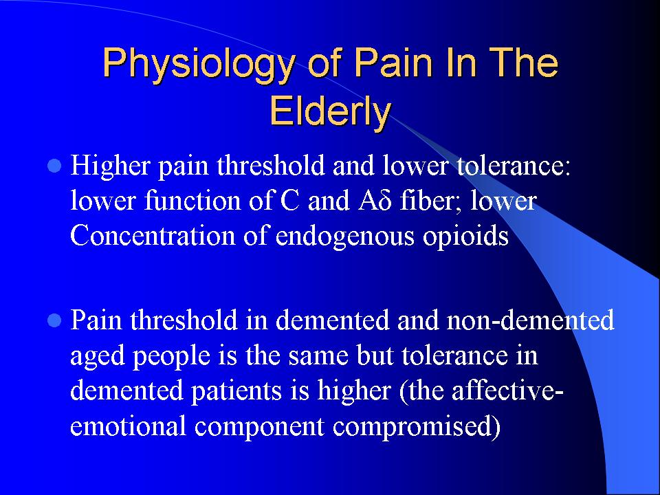 Modern Pain Medicine in Geriatrics