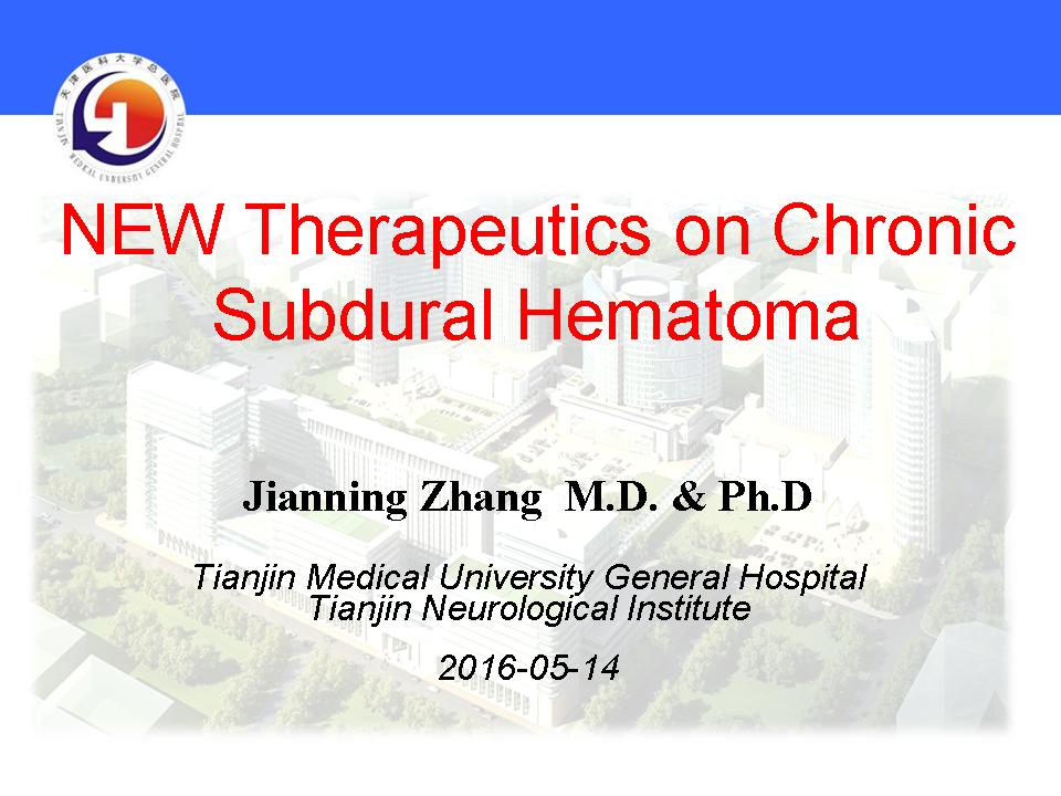 NEW Therapeutics on Chronic Subdural Hematoma