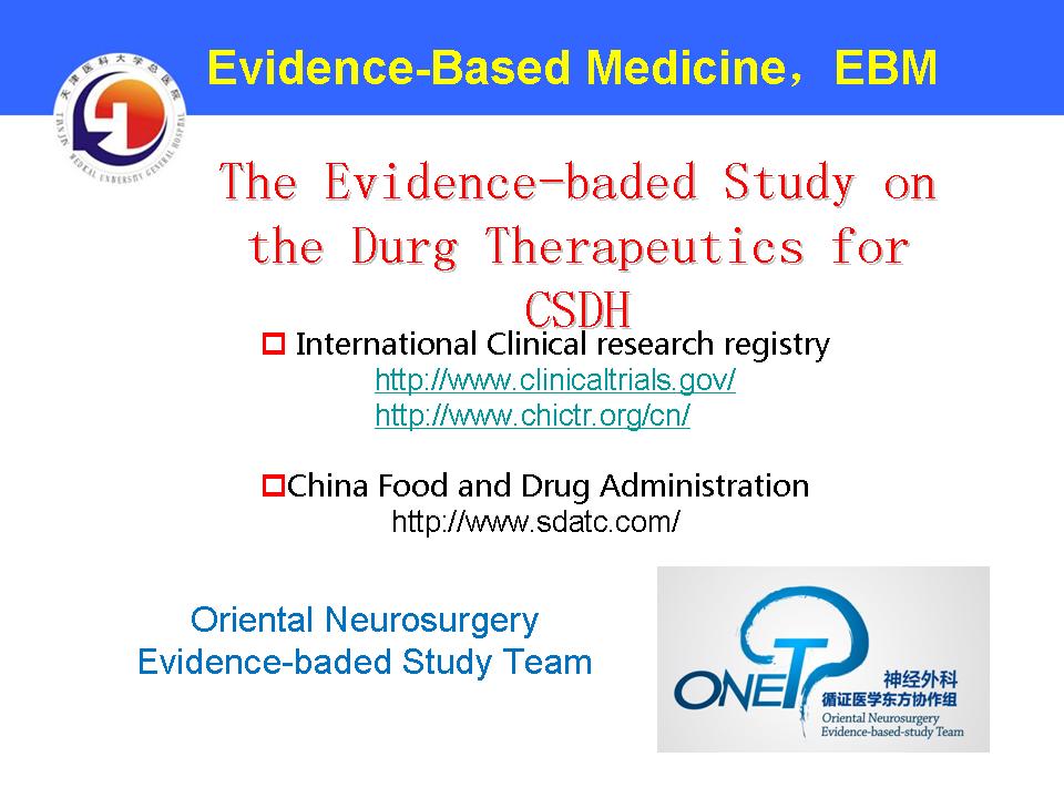 NEW Therapeutics on Chronic Subdural Hematoma