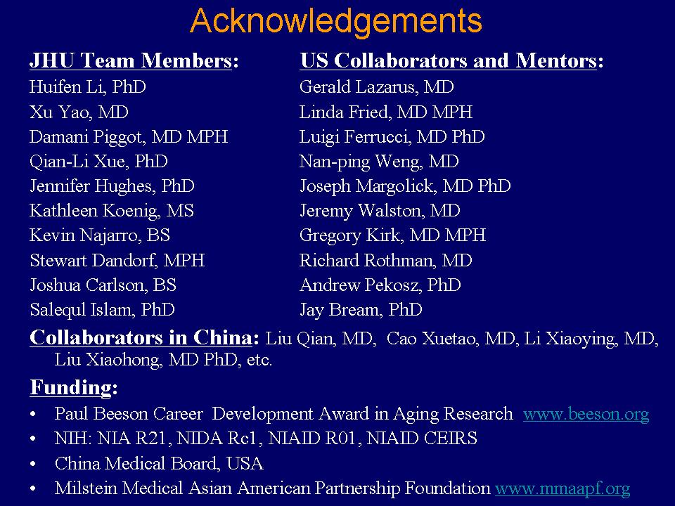 Clinical and Translational Aging Research