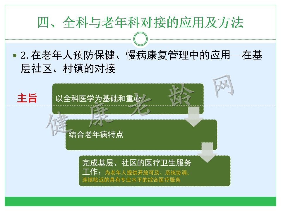 老年科与全科的有效对接探讨