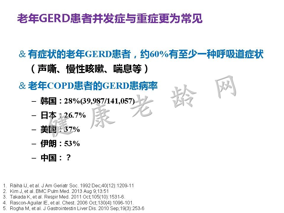 老年患者胃食管反流病的诊断与治疗