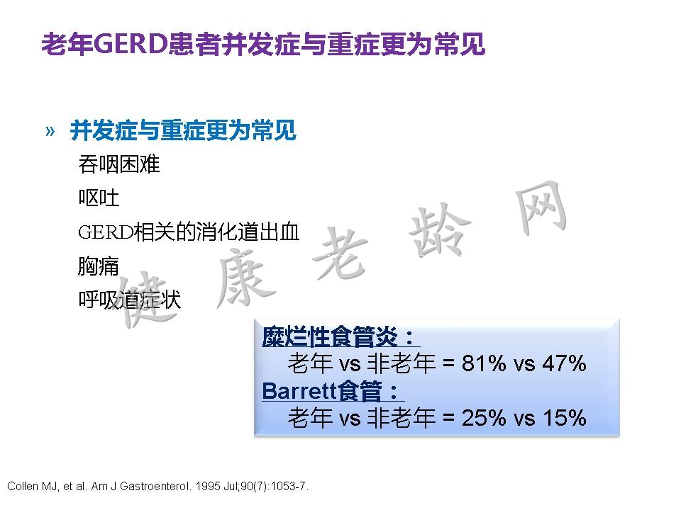 老年患者胃食管反流病的诊断与治疗