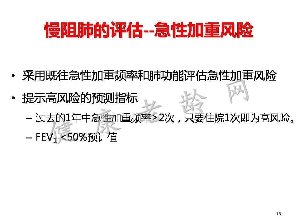 老年慢性阻塞性肺病诊断和治疗