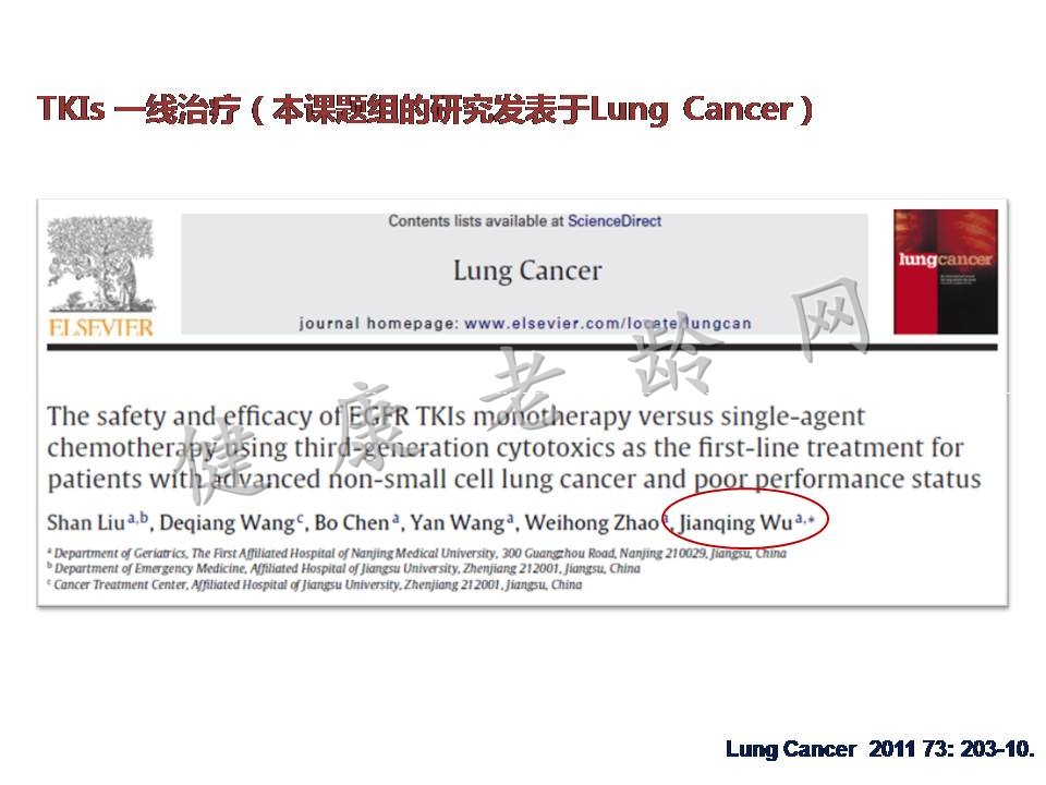 老年晚期肺癌的精准治疗和早期姑息