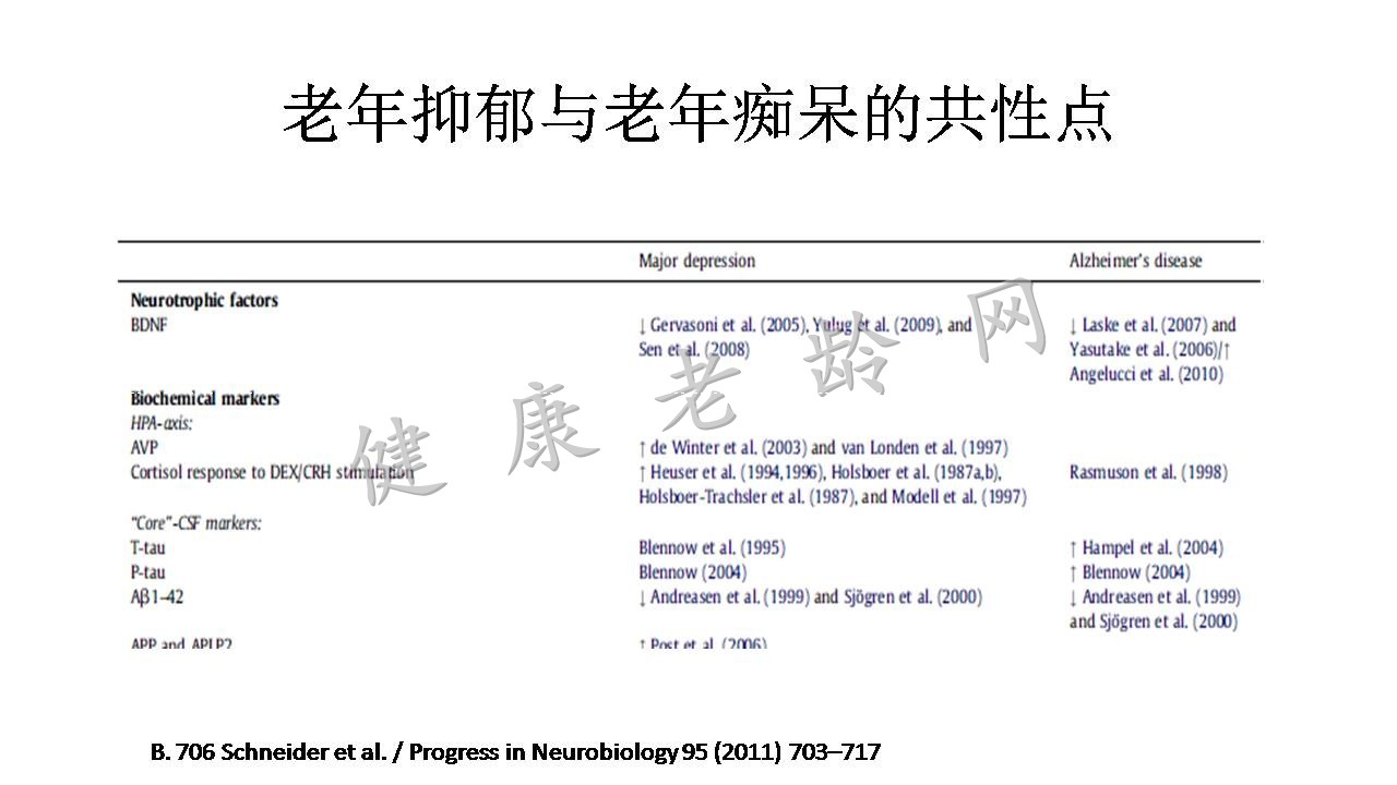 老年抑郁与认知功能障碍