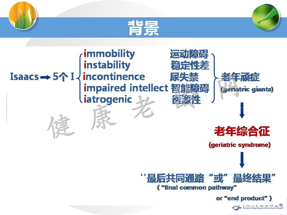 老年医学三大核心之一——老年综合征概论