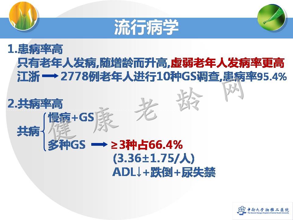 老年医学三大核心之一——老年综合征概论