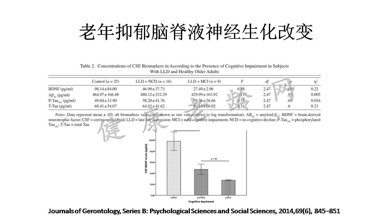 老年抑郁与认知功能障碍