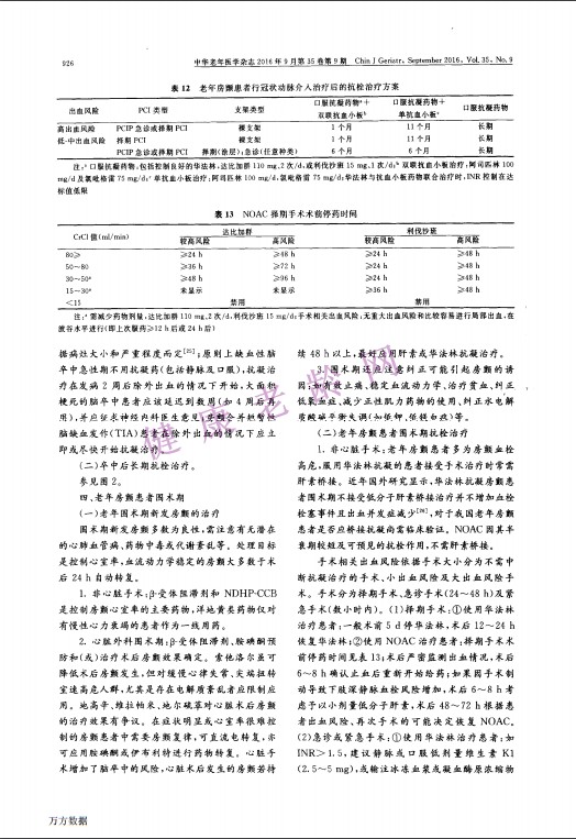 中年人非瓣膜性心房颤动诊治中国专家建议（2016）