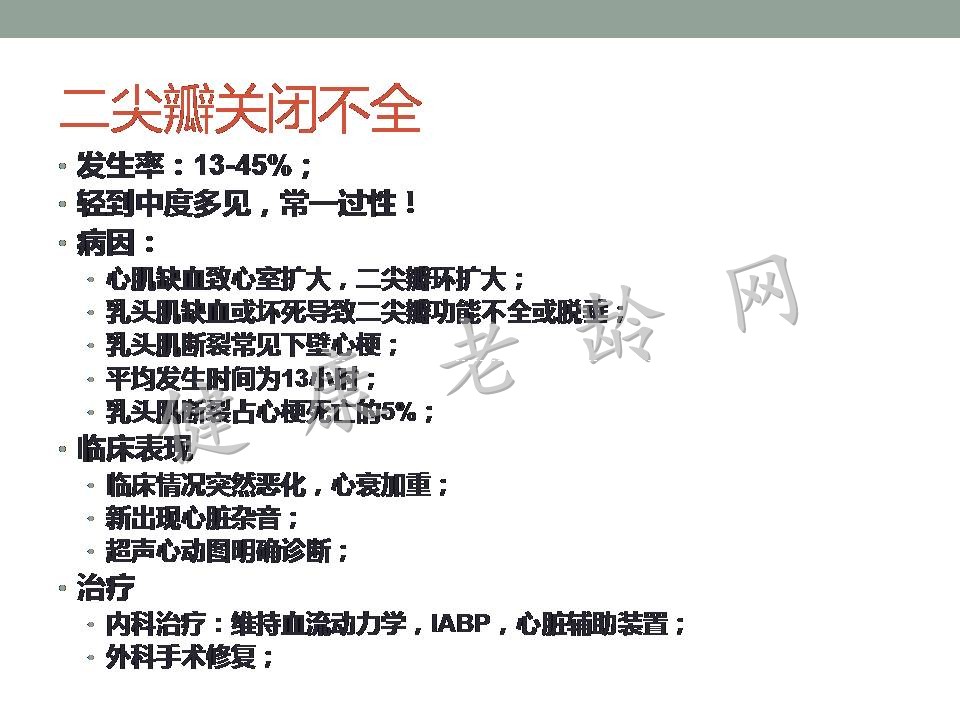 老年人急性心肌梗死并发症的诊治